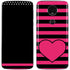 Polka Dots and Stripes Heart in Pink Moto E5 Plus Skin