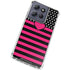 Polka Dots and Stripes Heart in Pink Moto G 5G (2025) Clear Case