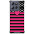 Polka Dots and Stripes Heart in Pink Moto G Play 5G (2025) Clear Case