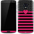 Polka Dots and Stripes Heart in Pink Moto G6 Skin