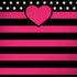 Polka Dots and Stripes Heart in Pink Moto G6 Skin