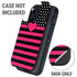 Polka Dots and Stripes Heart in Pink Otterbox Defender iPhone Skin