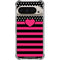 Polka Dots and Stripes Heart in Pink Pixel 9/9 Pro Clear Case