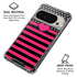 Polka Dots and Stripes Heart in Pink Pixel 9/9 Pro Clear Case