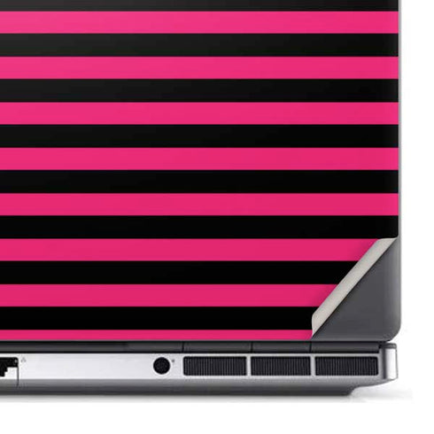 Polka Dots and Stripes Heart in Pink Dell Precision Skin