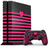 Polka Dots and Stripes Heart in Pink PlayStation PS4 Skins