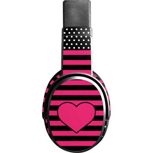 Polka Dots and Stripes Heart in Pink Skullcandy Crusher Wireless Skin