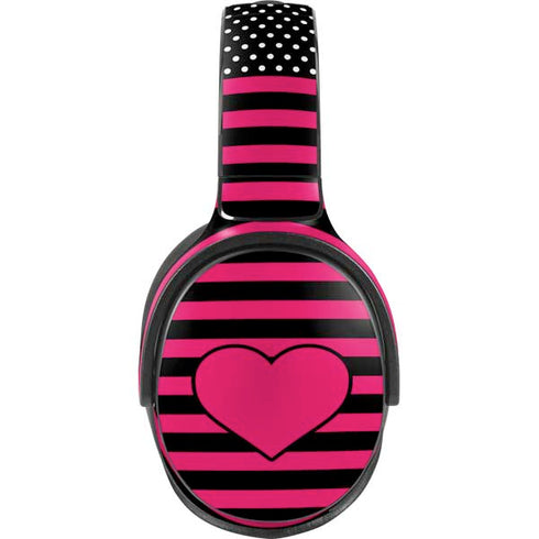 Polka Dots and Stripes Heart in Pink Skullcandy Venue Skin