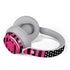 Polka Dots and Stripes Heart in Pink Surface Headphones Skin