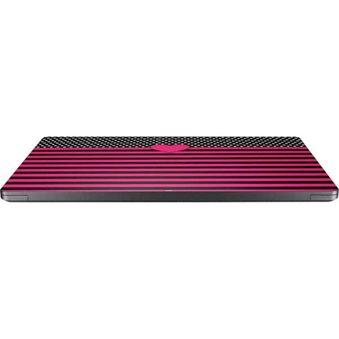 Polka Dots and Stripes Heart in Pink Surface Laptop 7 13.8in Skin