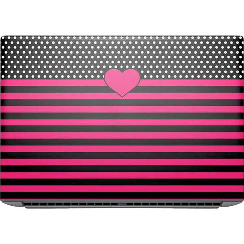Polka Dots and Stripes Heart in Pink HP ZBook Fury 16 G10 Skin
