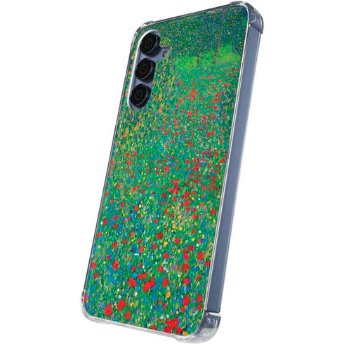 Poppy Field by Gustav Klimt Galaxy A55 5G Clear Case