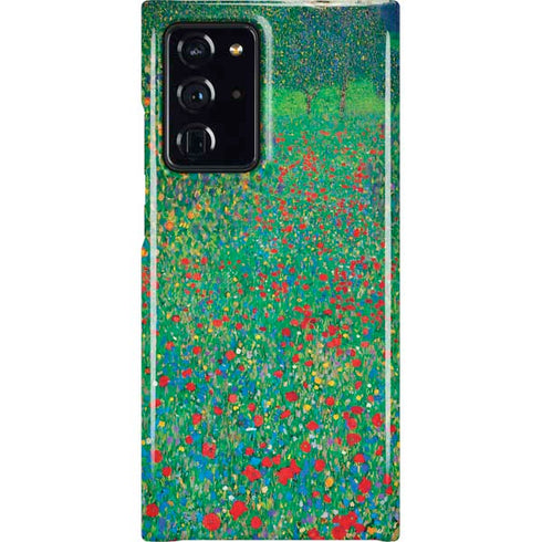 Poppy Field by Gustav Klimt Galaxy Cases