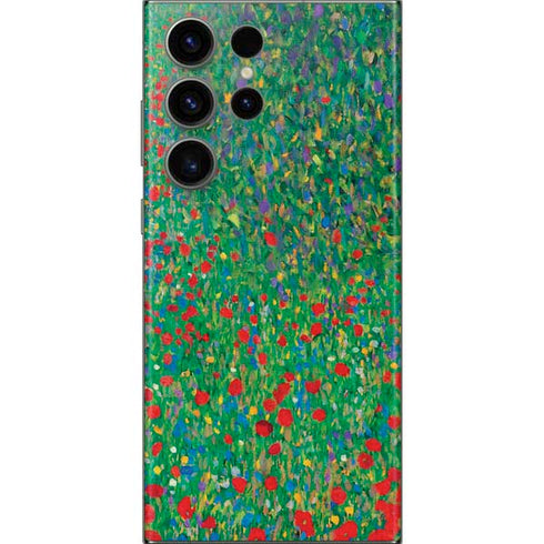 Poppy Field by Gustav Klimt Galaxy Skins
