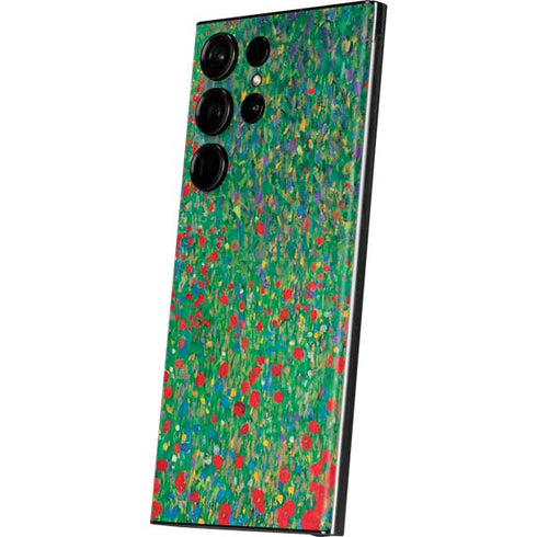 Poppy Field by Gustav Klimt Galaxy Skins