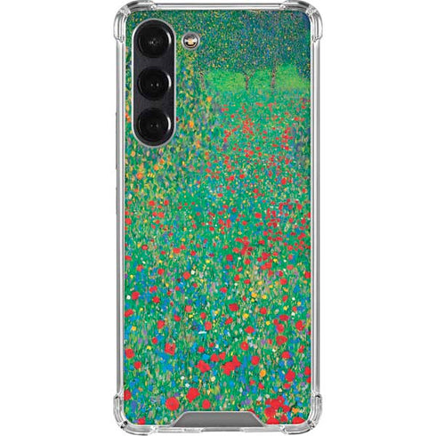 Poppy Field by Gustav Klimt Galaxy S24 FE Clear Case