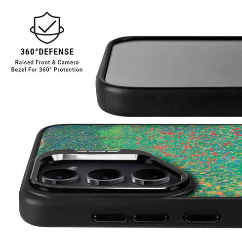 Poppy Field by Gustav Klimt Galaxy S25 Kickstand Case