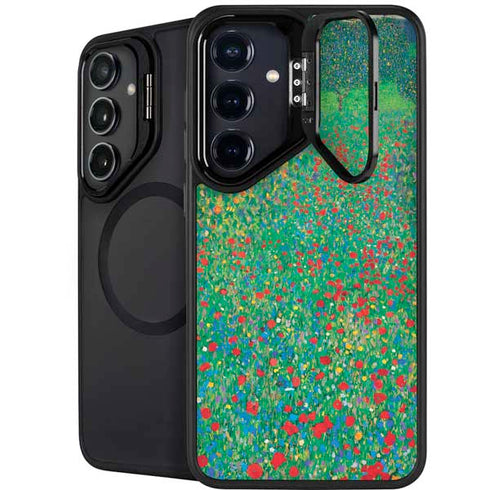 Poppy Field by Gustav Klimt Galaxy S24 Plus Kickstand Case