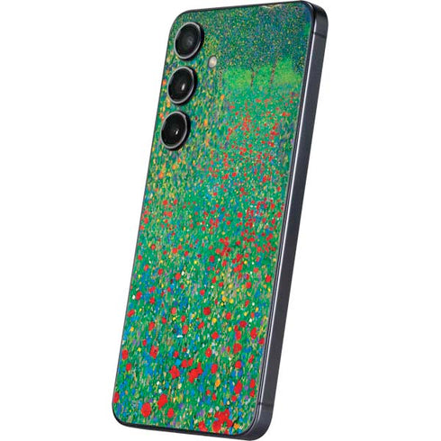 Poppy Field by Gustav Klimt Galaxy S25 Skin