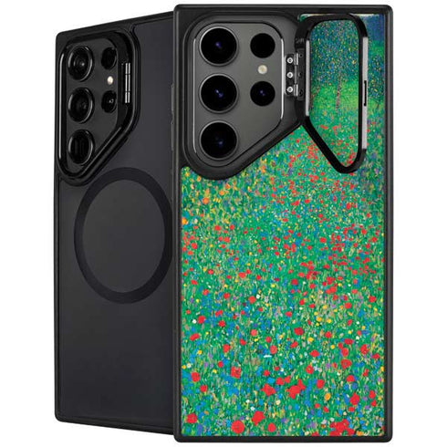 Poppy Field by Gustav Klimt Galaxy Cases