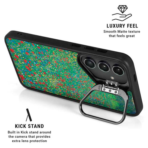 Poppy Field by Gustav Klimt Galaxy S25 Ultra Kickstand Case