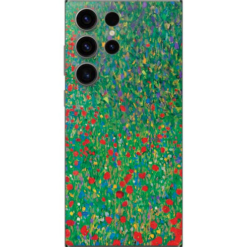 Poppy Field by Gustav Klimt Galaxy S24 Ultra Skin