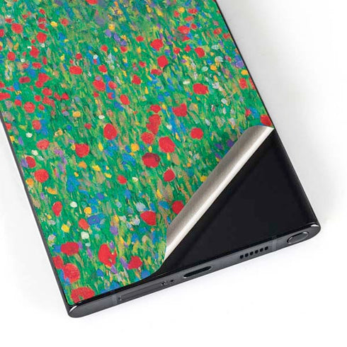 Poppy Field by Gustav Klimt Galaxy S24 Ultra Skin