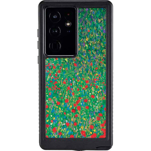 Poppy Field by Gustav Klimt Galaxy S24 Ultra Waterproof Case