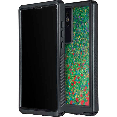 Poppy Field by Gustav Klimt Galaxy S24 Ultra Waterproof Case