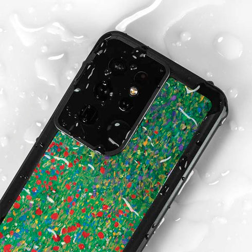 Poppy Field by Gustav Klimt Galaxy S24 Ultra Waterproof Case