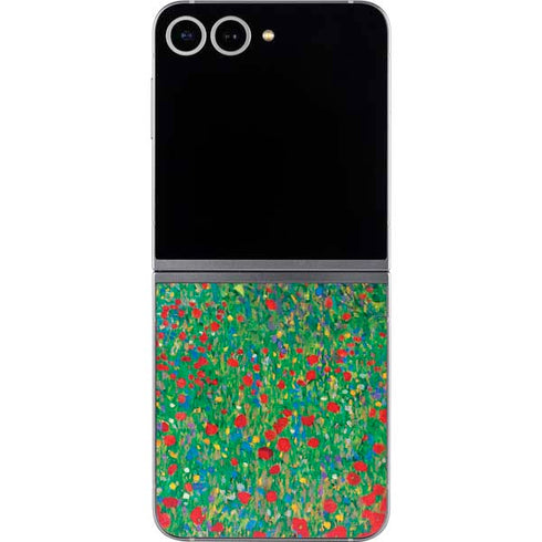 Poppy Field by Gustav Klimt Galaxy Z Flip6 Skin