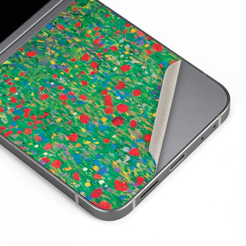 Poppy Field by Gustav Klimt Galaxy Z Flip6 Skin
