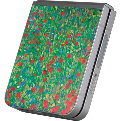 Poppy Field by Gustav Klimt Galaxy Z Flip6 Skin