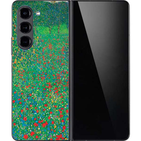Poppy Field by Gustav Klimt Galaxy Z Fold5 5G Skin