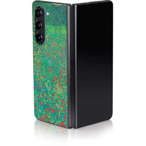 Poppy Field by Gustav Klimt Galaxy Z Fold5 5G Skin