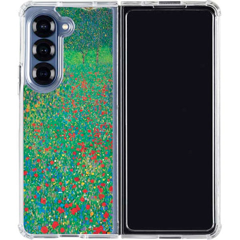 Poppy Field by Gustav Klimt Galaxy Z Fold6 Clear Case