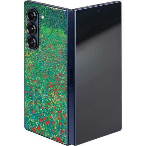 Poppy Field by Gustav Klimt Galaxy Z Fold6 Skin