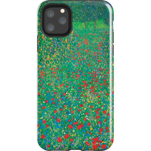 Poppy Field by Gustav Klimt iPhone Cases
