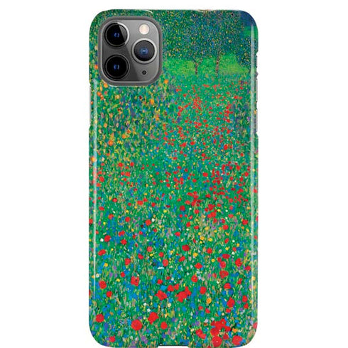 Poppy Field by Gustav Klimt iPhone Cases