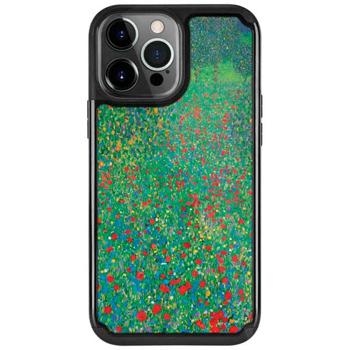 Poppy Field by Gustav Klimt iPhone Cases