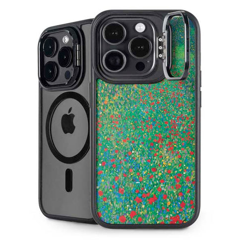 Poppy Field by Gustav Klimt iPhone Cases