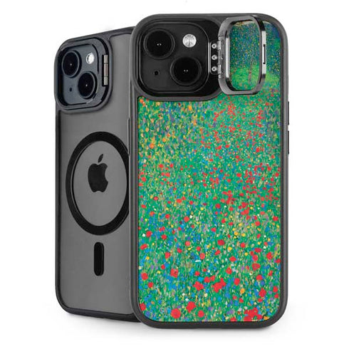 Poppy Field by Gustav Klimt iPhone 14 Kickstand Case