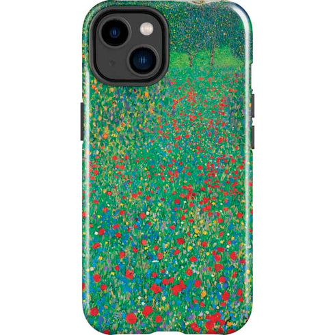 Poppy Field by Gustav Klimt iPhone 15 Impact Case