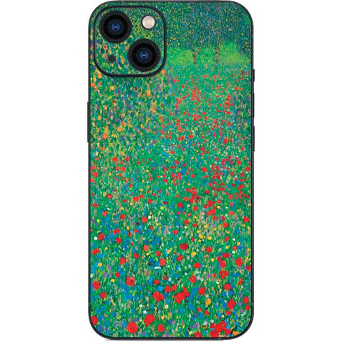 Poppy Field by Gustav Klimt iPhone 15 Skin