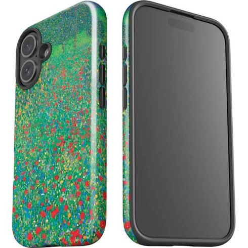 Poppy Field by Gustav Klimt iPhone 16 Impact Case