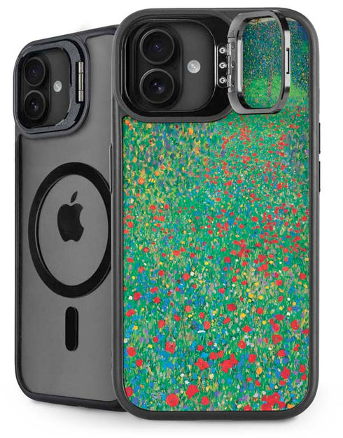 Poppy Field by Gustav Klimt iPhone 16 Kickstand Case