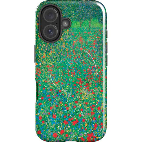 Poppy Field by Gustav Klimt iPhone 16 Magsafe Impact Case