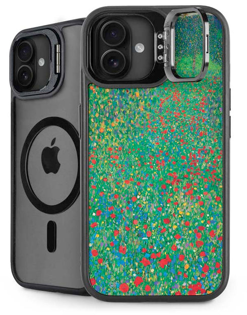 Poppy Field by Gustav Klimt iPhone 16 Plus Kickstand Case