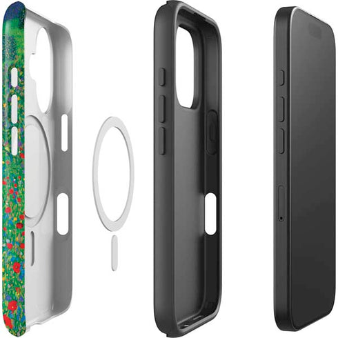 Poppy Field by Gustav Klimt iPhone 16 Plus Magsafe Impact Case