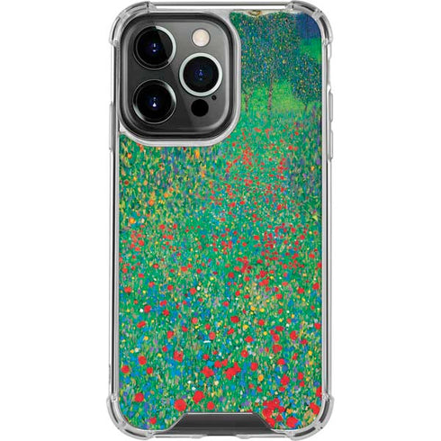 Poppy Field by Gustav Klimt iPhone 16 Pro Clear Case